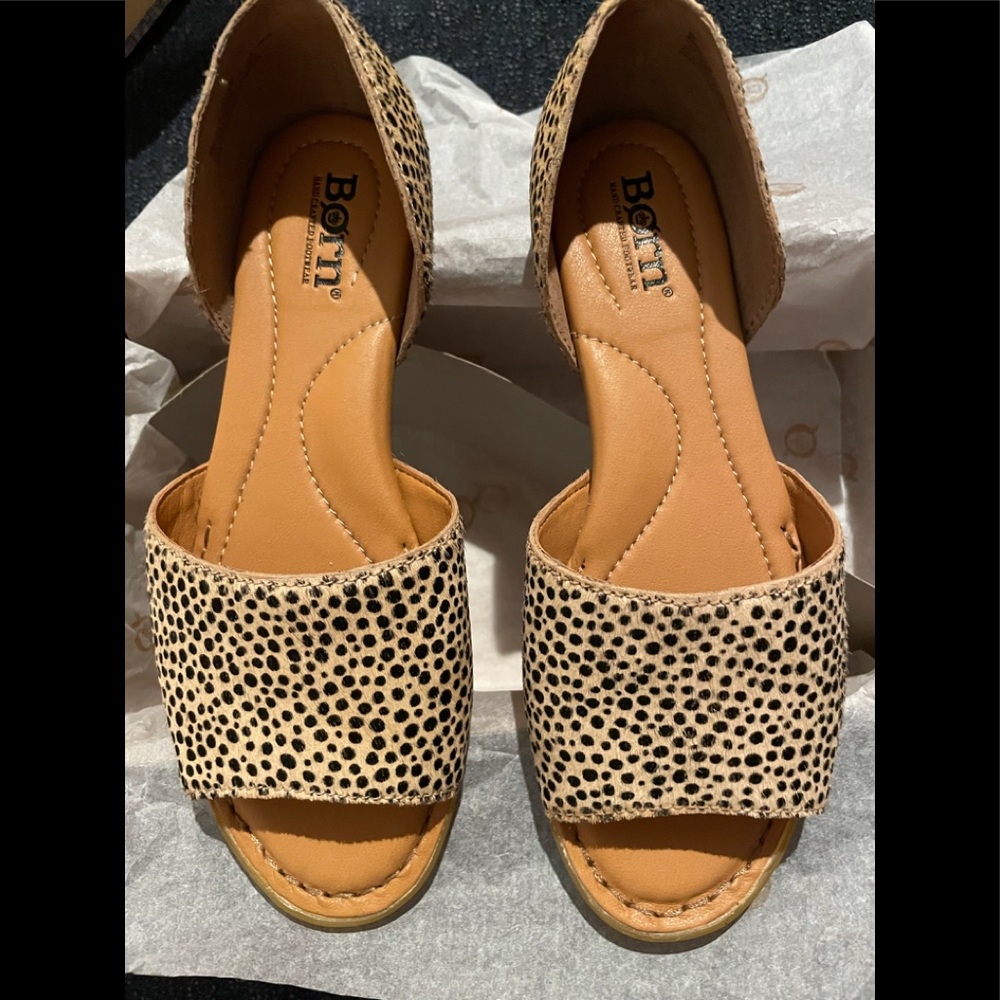 Born Cheetah print D’Orsay Sandals